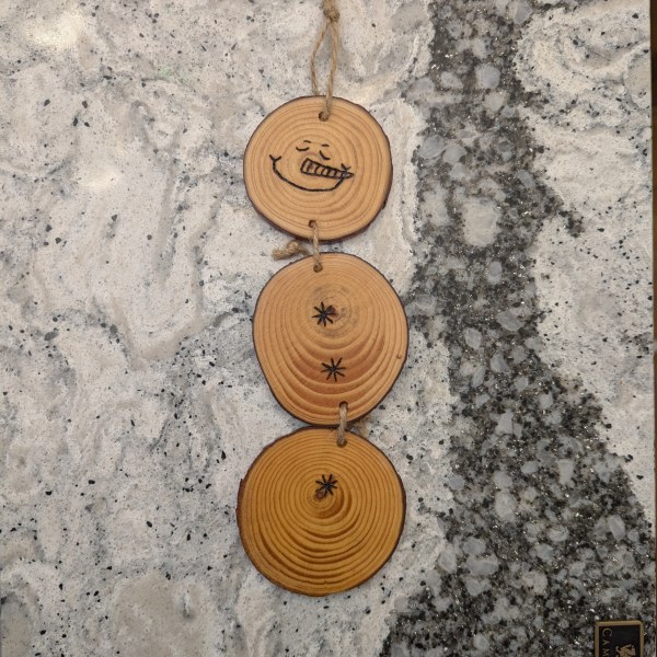 Snowman Ornament (eyes closed)