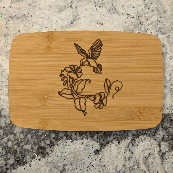 Hummingbird and Flowers Decorative Cutting Board